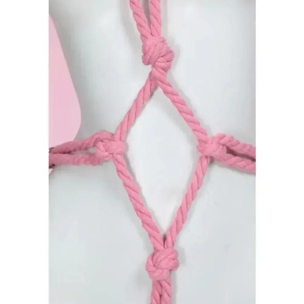Pastel pink rope adds a cute aesthetic to lingerie sets and roleplay moments