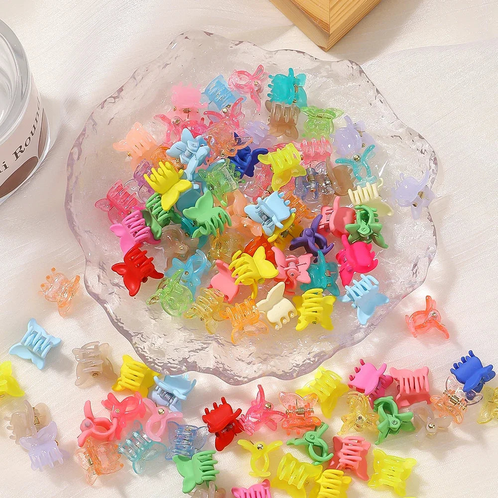 Pastel Butterfly Hair Clips, lightweight and gentle on hair, perfect for kawaii ddlg and babycore fashion