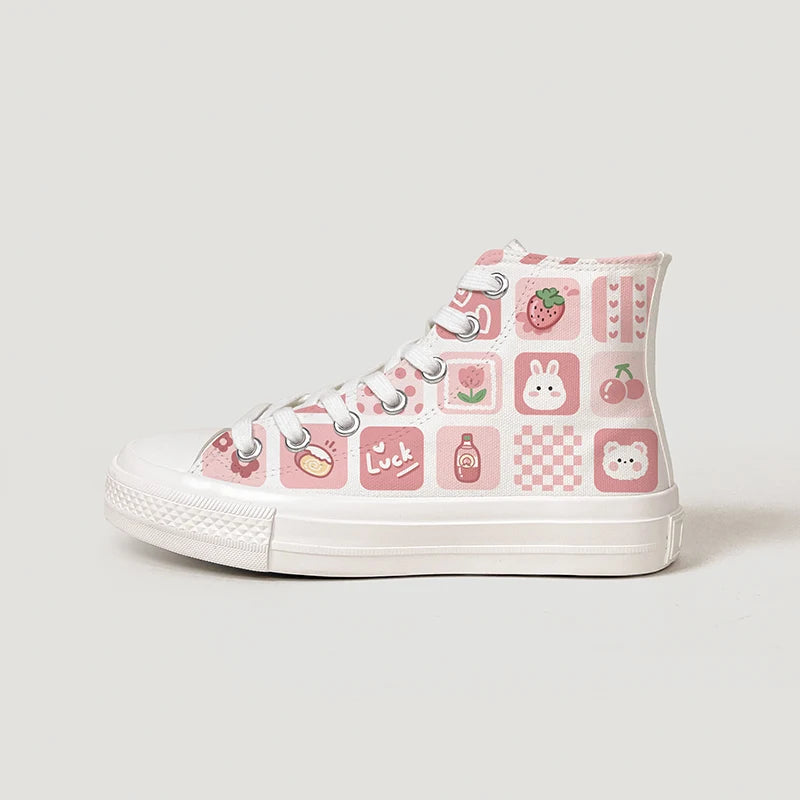 Pastel Dream Kawaii Moodboard Sneakers, perfect for ABDL, DDLG, and soft aesthetic looks