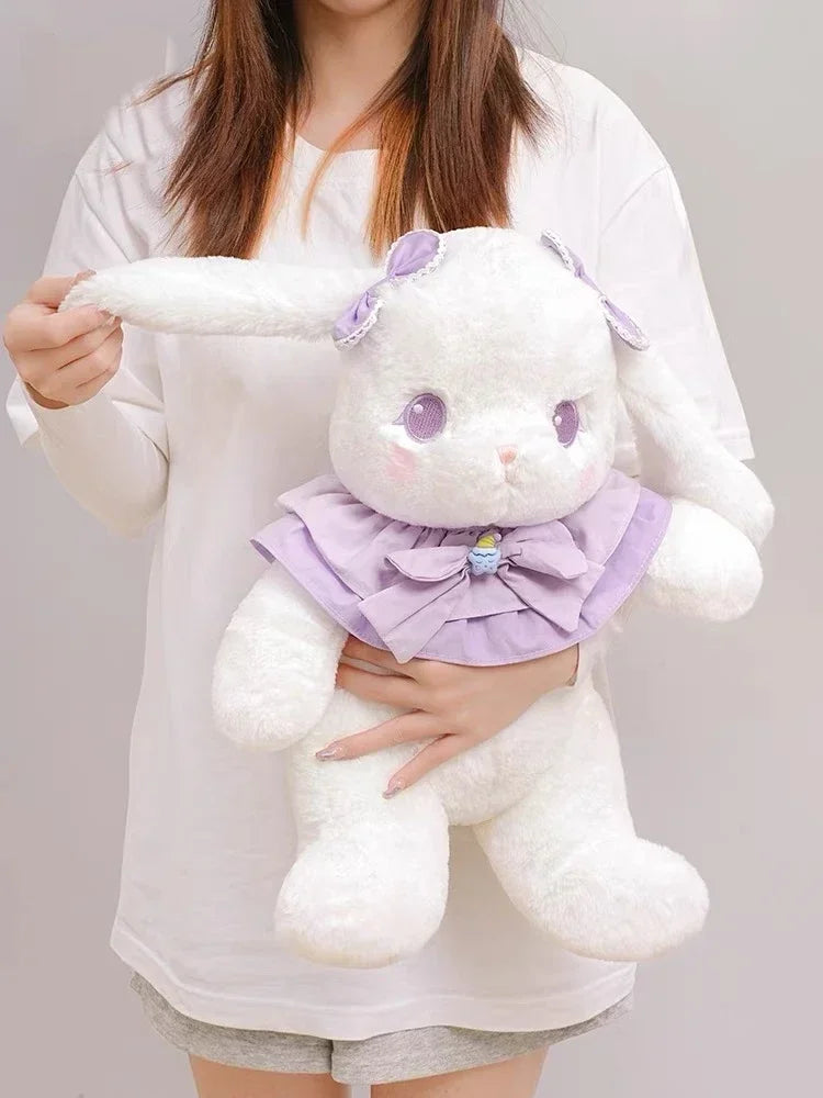 Pastel lilac bunny plush 65cm tall, kawaii style plushie perfect for cuddles and dreamy room accents