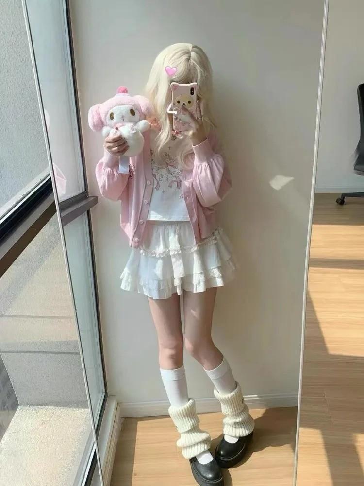 Pastel pink Kawaii Bunny Ritual Dance shirt with sparkly bunny circle for ABDL outfits