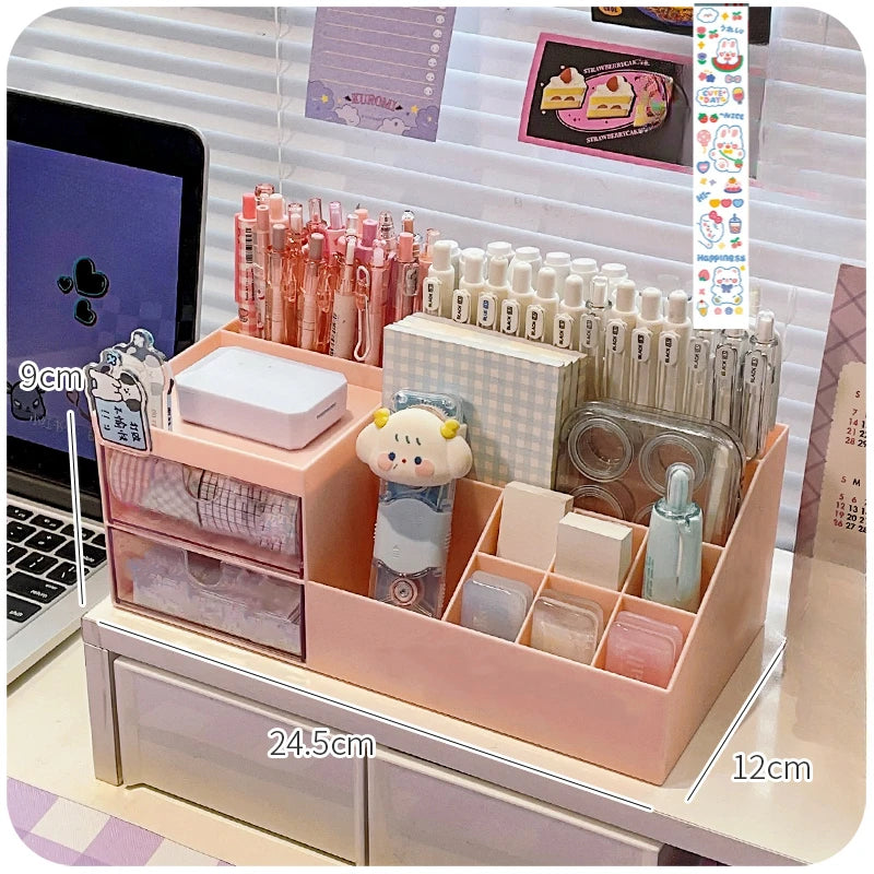 Pastel pink little space organizer for pens, makeup brushes, jewelry, charms, and kawaii cutecore essentials π
