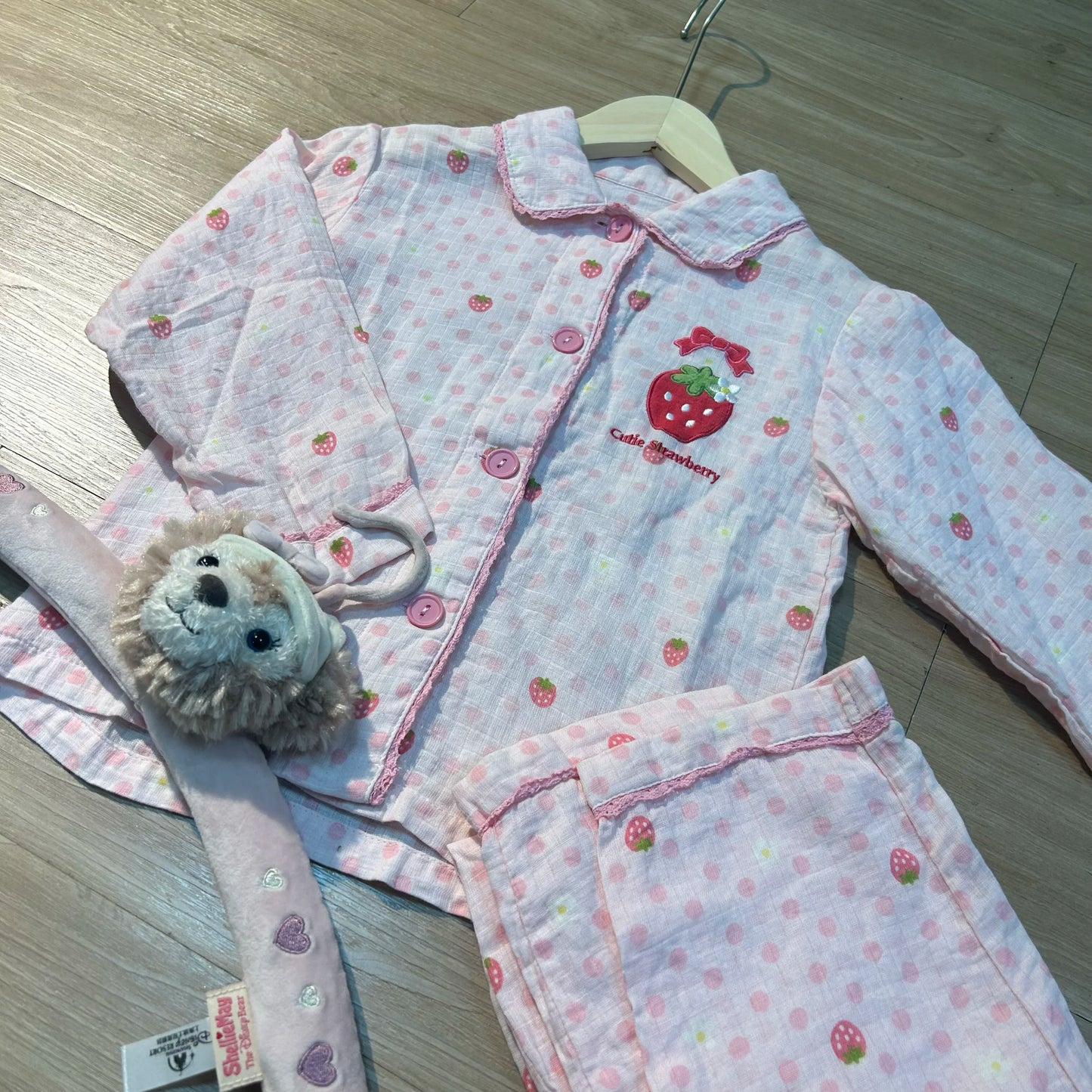 Pastel pink Lolita Sweetheart Dream pajamas with gentle colors and ultimate comfort