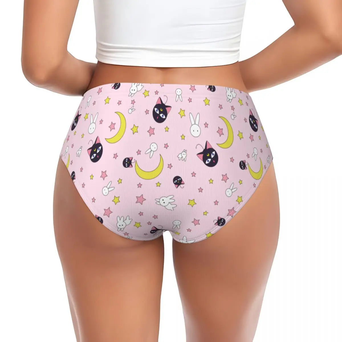 Pastel Pink Magic Academy panties for magical girl vibes, comfy ABDL kawaii lingerie.