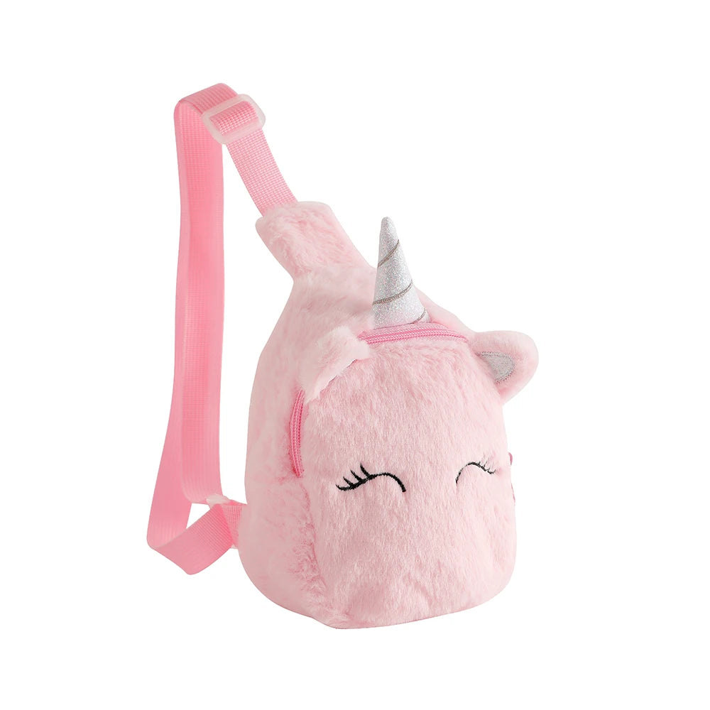 Soft pink pastel unicorn sling bag with adjustable strap, kawaii DDLG ABDL accessory ππ