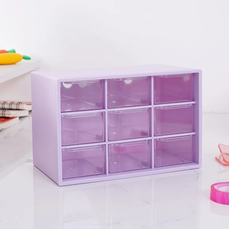 Pastel purple desk storage organizer with drawers for kawaii DDLG accessories and ABDL essentials π