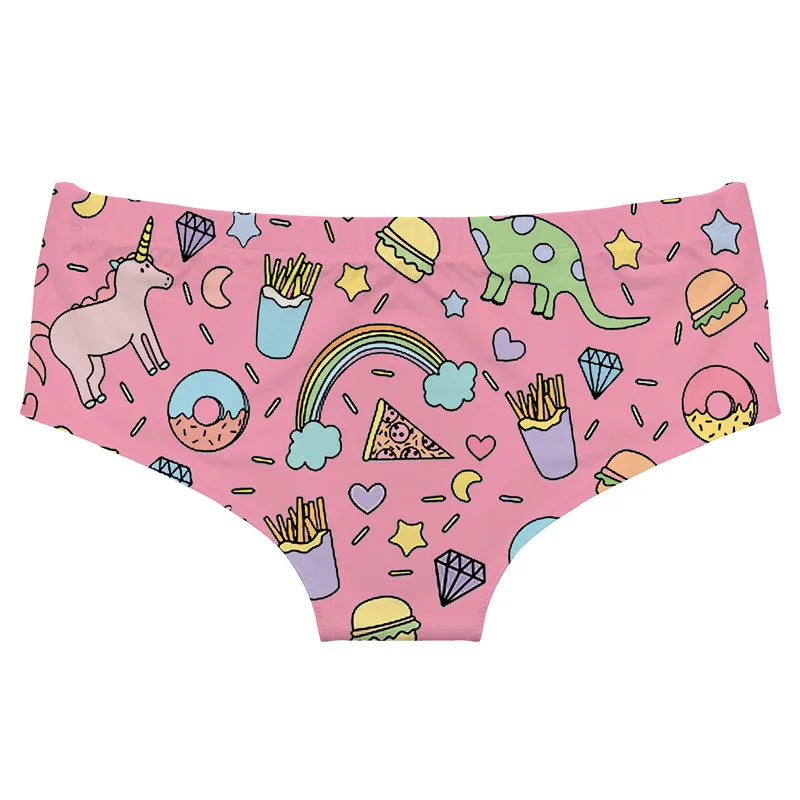 Pastel rainbow panties with elastic waistband, comfy fit for ABDL, DDLG, and kawaii cutecore collections