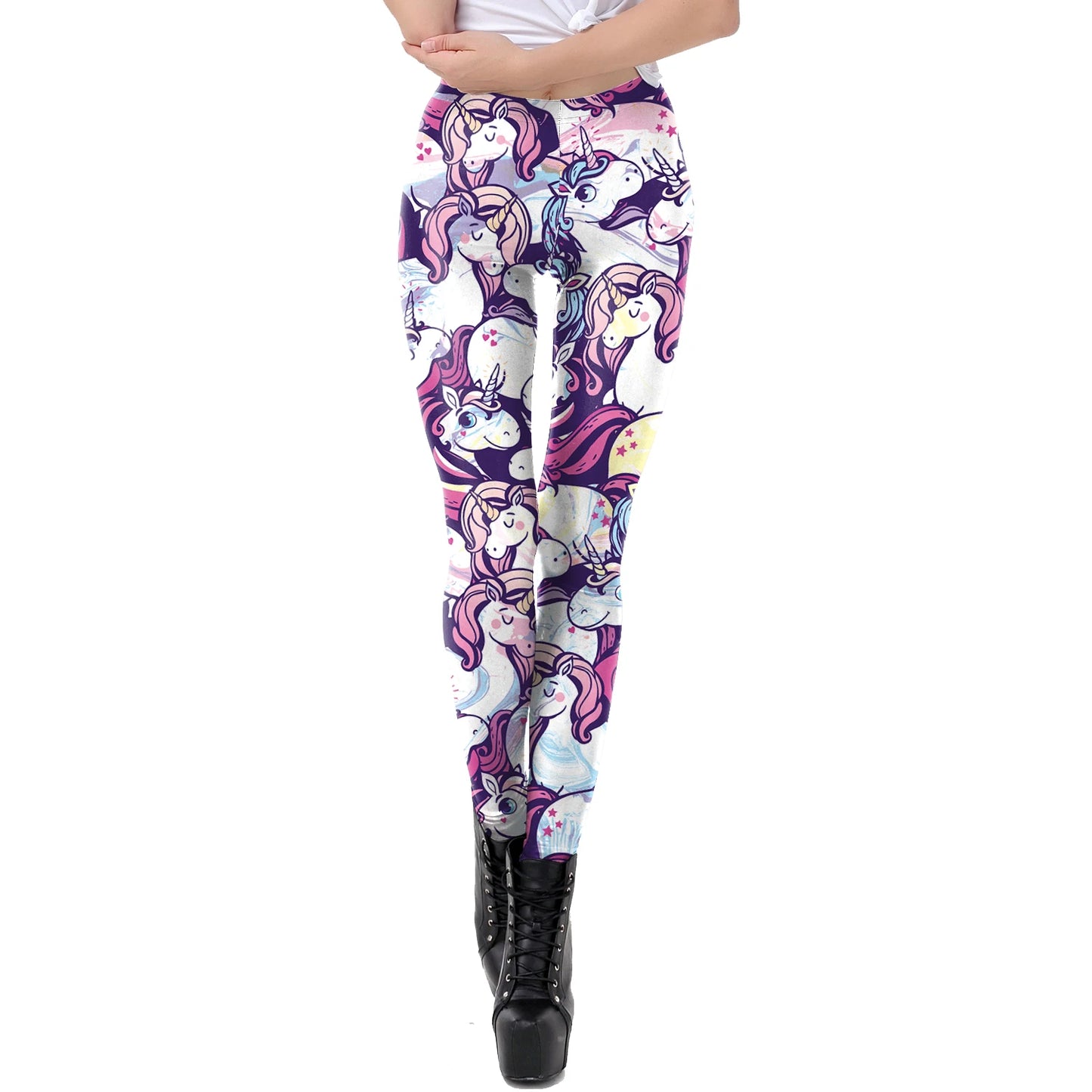 pastel unicorn leggings drip print bratty softcore DDLG ABDL comfy stretch kawaii fashion