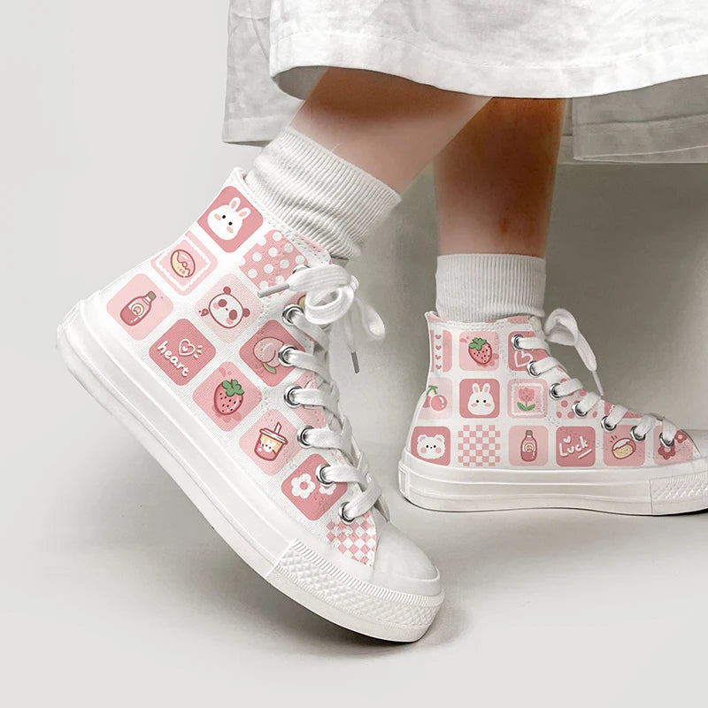 Pastelcore Kawaii Moodboard Sneakers ideal for ABDL, DDLG, and dreamy aesthetics