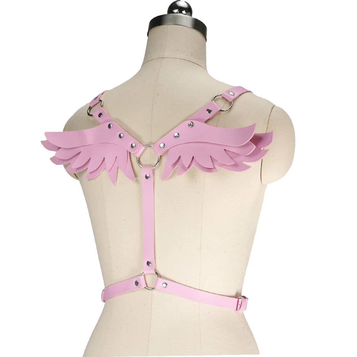 cute pink angel wings harness with lightweight breathable fabric for DDLG ABDL style