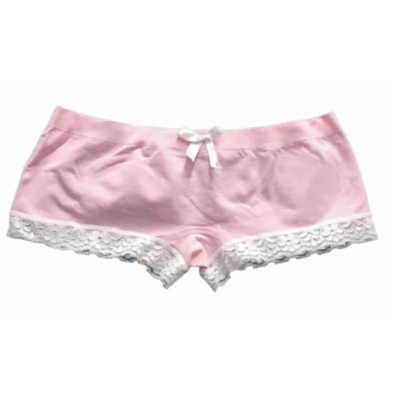 Pink Hour Lacy Mini Bottoms with delicate lace and bow detail, perfect for DDLG, ABDL, kawaii lingerie, and pastel aesthetic lovers
