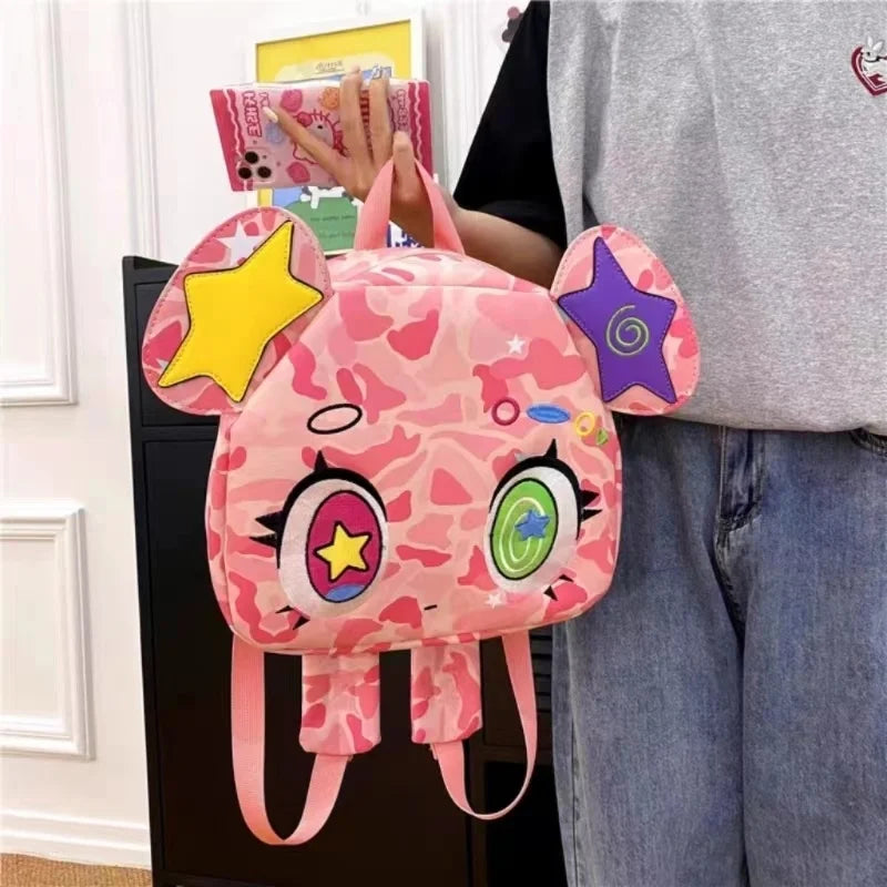 Pink kawaii camo backpack π DDLG ABDL cutecore baddie style, anime vibes, roomy size for plushies & essentials π