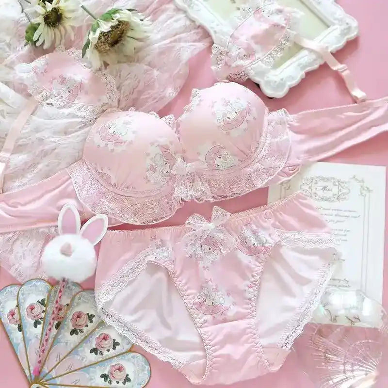 Pink pastel DDLG ABDL lingerie set for kawaii ageplay look