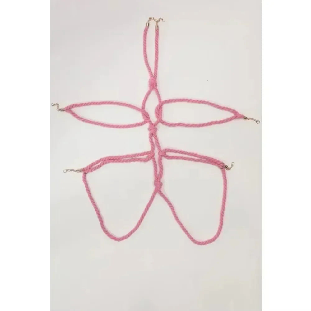 DDLG and ABDL-friendly soft pink restraint rope for full-body embrace and teasing fun