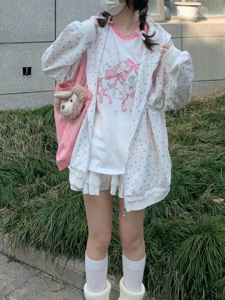 Pink softcore kawaii jacket perfect for casual outfits or cozy layering