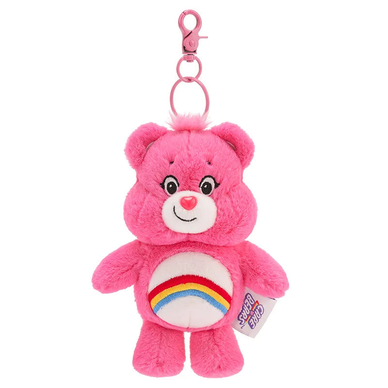 Soft pink Teddy Cloud Crew plush keychain with durable clasp for everyday use