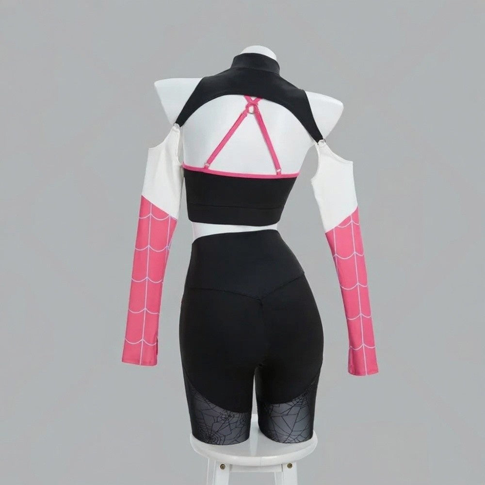 Pink Venom Kiss Set with lace crop top and ddlg abdl kawaii lingerie aesthetic