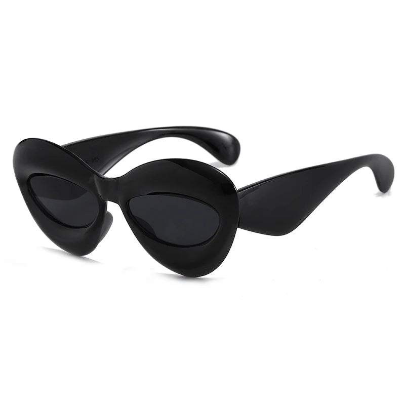 Black heart Pop Art Icon Sunglasses, edgy and colorful pop art inspired kawaii sunglasses