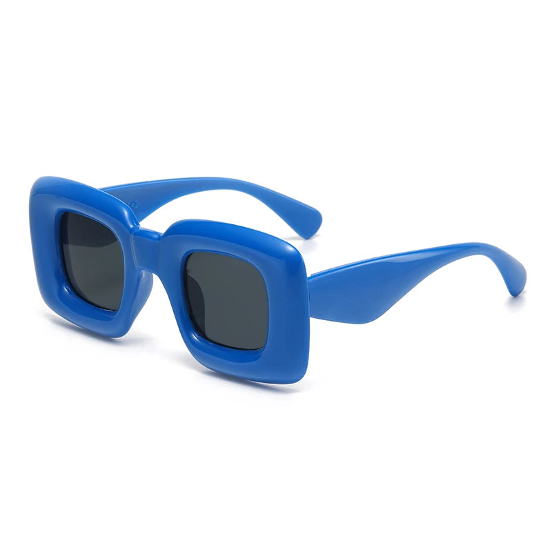 Blue Pop Art Icon Sunglasses, bold retro graphic design for kawaii fashion lovers