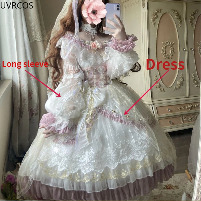 Porcelain lace dress for dollhouse aesthetic and cottagecore vibes