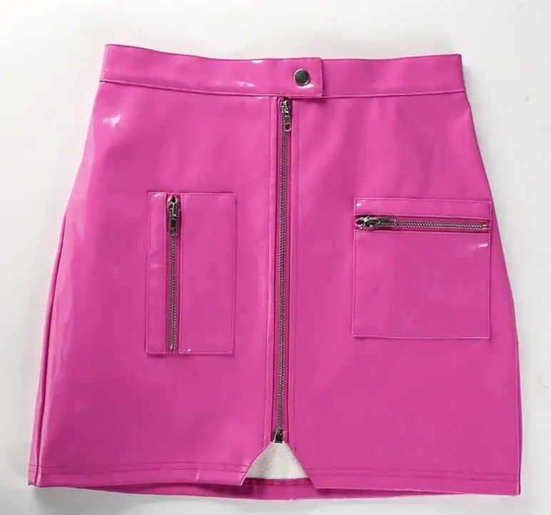 Playful pink mini skirt with triangle cutout, ideal for cutecore, DDLG, and trendy girls