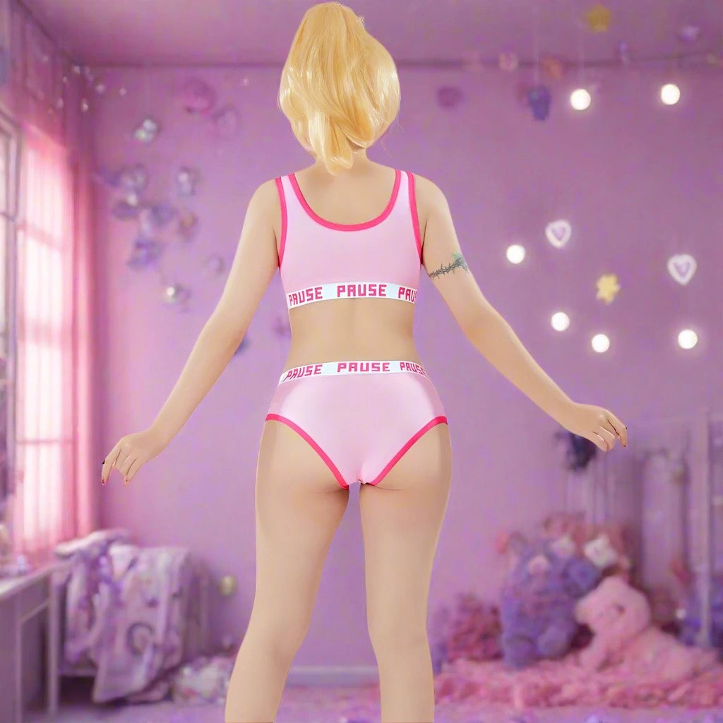 Pastel gamer girl princess chill clothes with pixel-inspired style, perfect for loungewear, ABDL play, or kawaii streaming