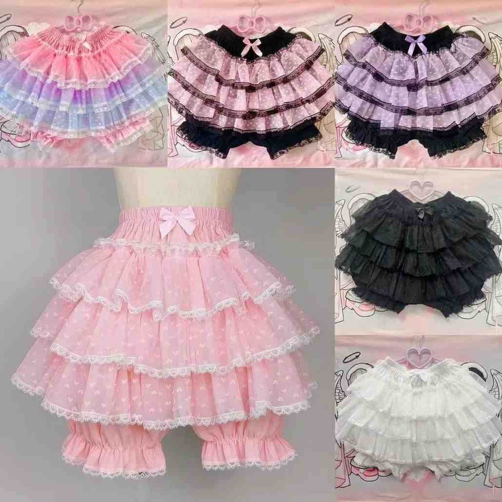 Princess Puff Ruffle Mini Skirt kawaii pastel ruffle skirt set