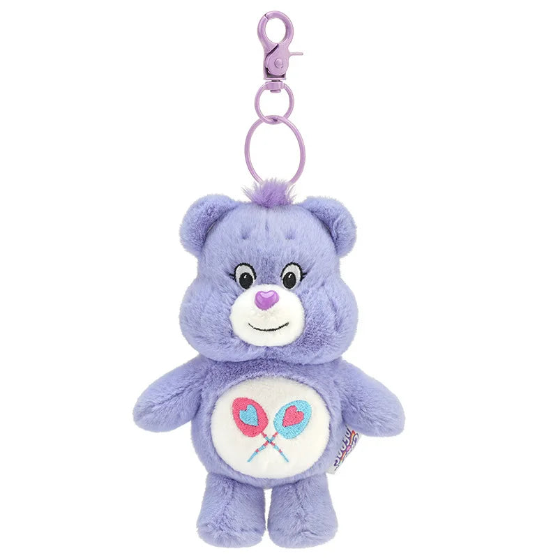 Purple Teddy Cloud Crew plush keychain, soft and collectible accessory