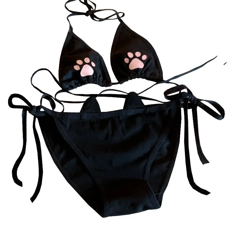 Purrfect Baby Intimates Duo black top and bottom, stretchy fit, cute DDLG and ABDL basics