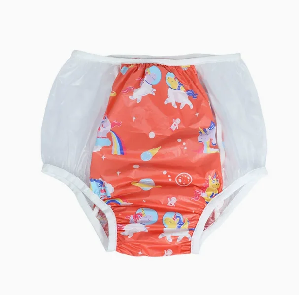 Artsy Rainbow Muse diaper cover with colorful cartoon design