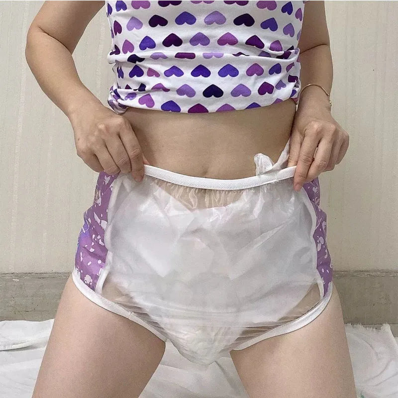 Rainbow Muse diaper cover with vibrant rainbow design
