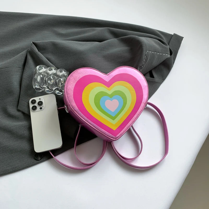 Pink Rainbow Pulse Princess Backpack, DDLG baddie style, pastel princess aesthetic