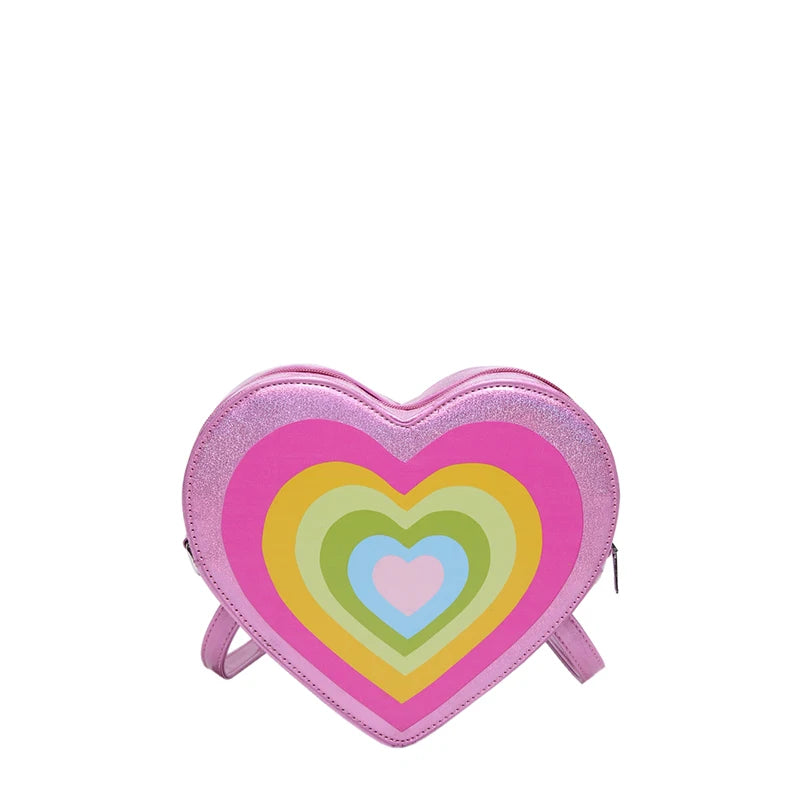 Pink Rainbow Pulse Princess Backpack, kawaii princess bag for festivals, streetwear, and ABDL