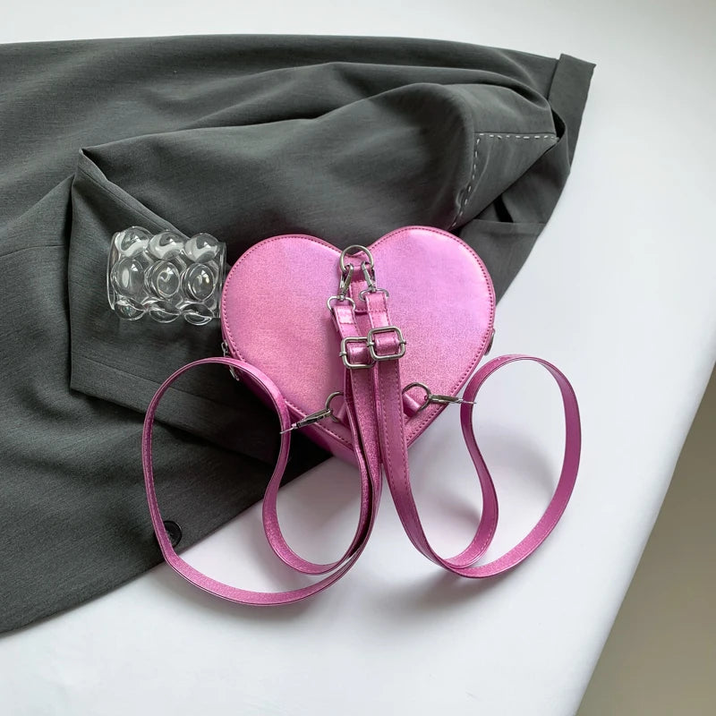 Pink Rainbow Pulse Princess Backpack, pastel kawaii aesthetic with adorable princess design