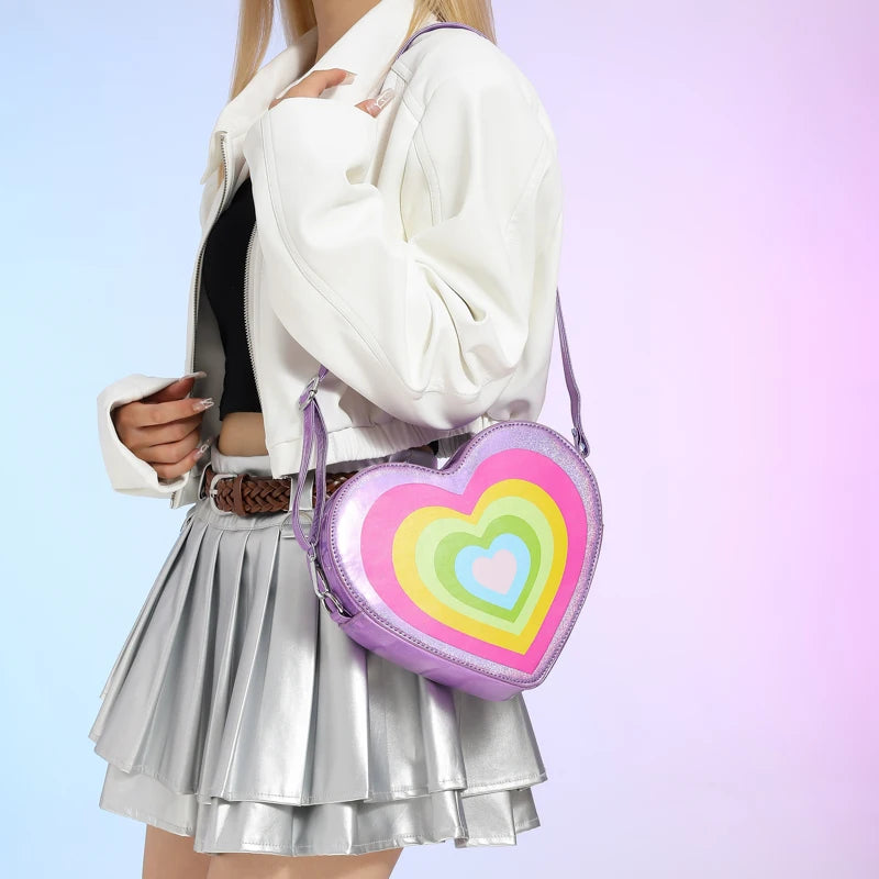 Purple Rainbow Pulse Princess Backpack with kawaii princess design and pastel ABDL cuteness