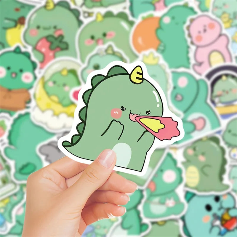 random dinosaur stickers cute waterproof peel and stick durable for laptops phones journals
