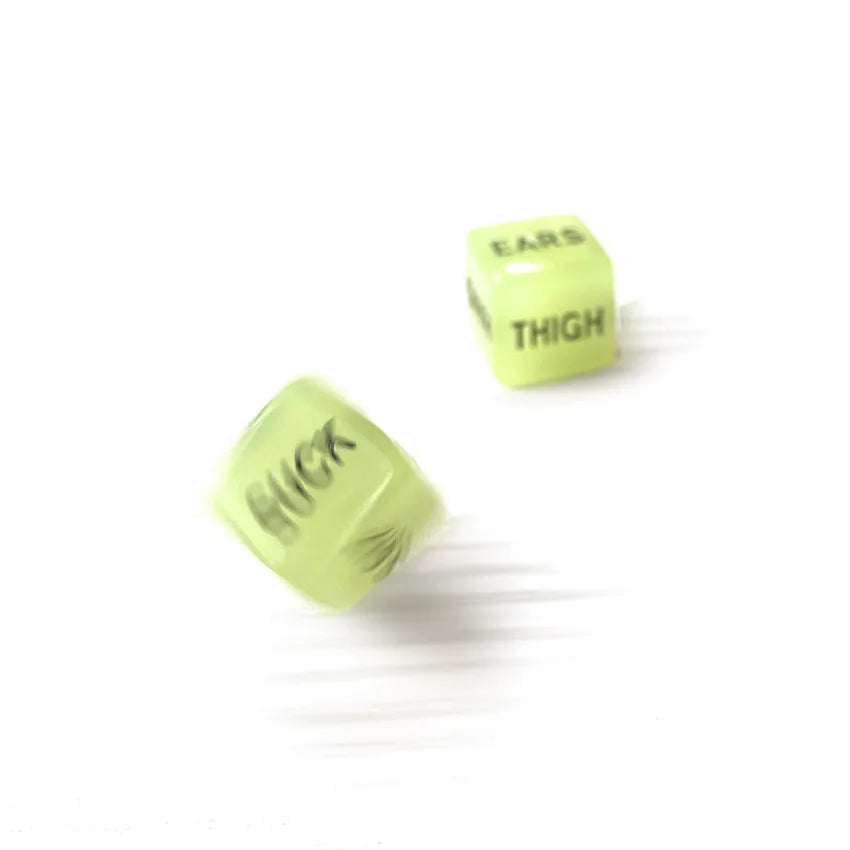 Seduction Dice Couples Game, roll for passion, flirtation, and intimate fun with glowing dice prompts