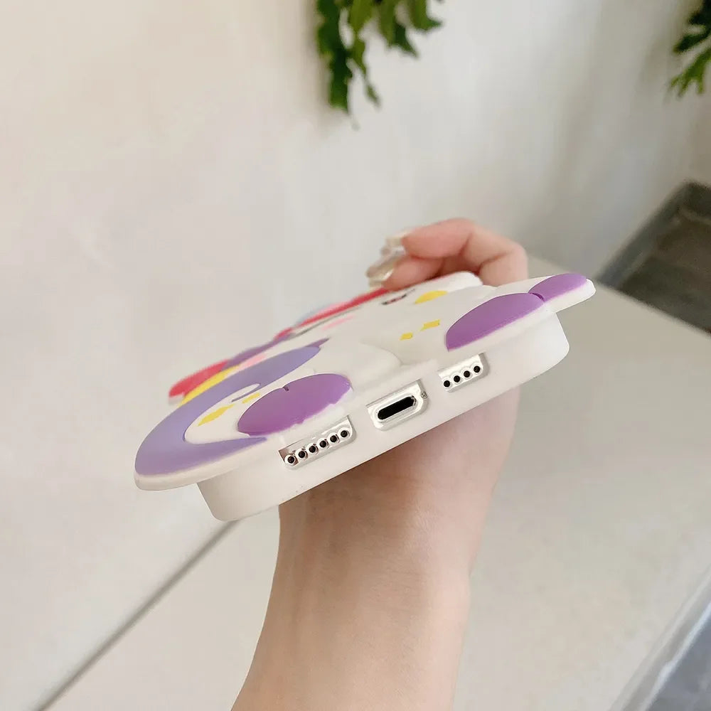 Glowing aura pastel unicorn phone case, squishy silicone, ideal for pastelcore and kawaii babes