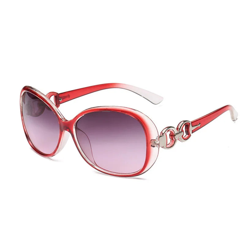 Purple lenses with white and red frame Slavic Diva Shades, bold vintage eyewear for DDLG fashionistas