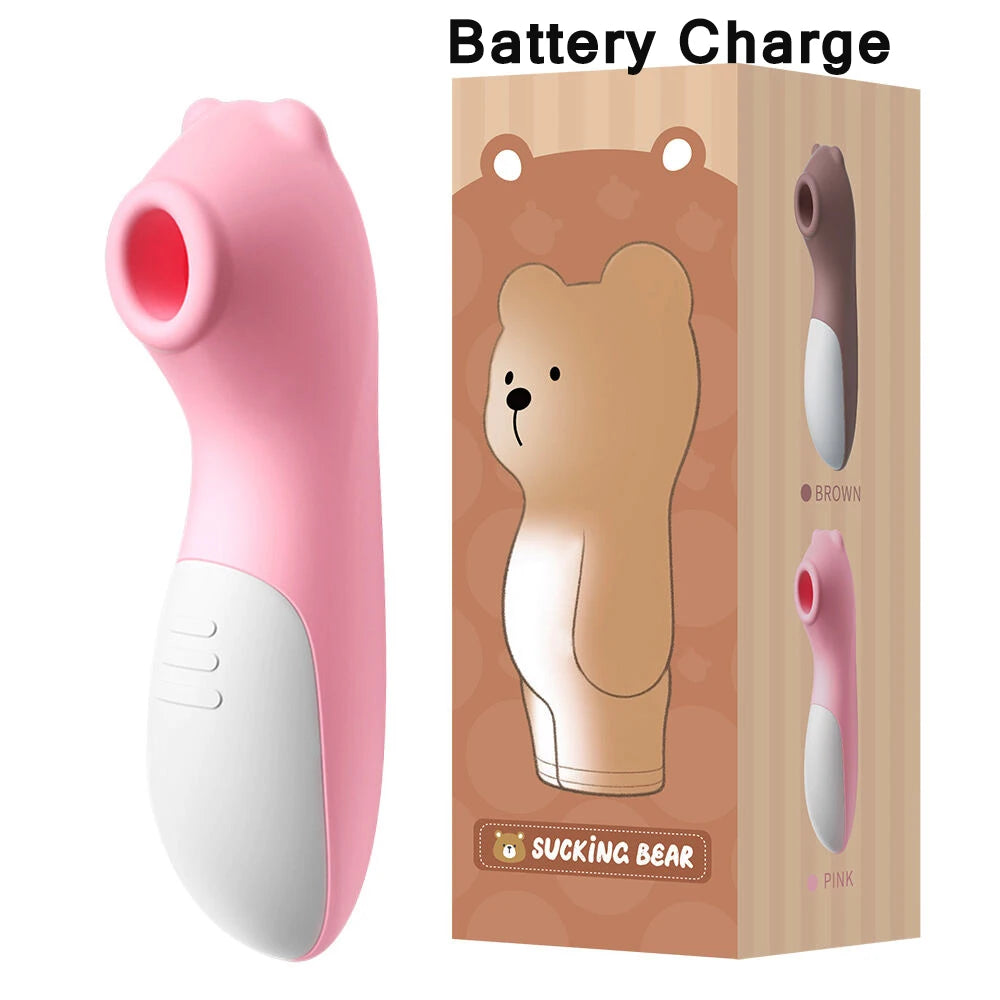 Snuggle toy vibrator for DDLG & cutecore fun, compact design with multiple suction & vibration modes