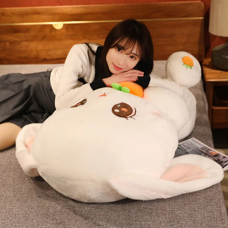 Soft Chibi Gaze Bunny Plush, jumbo 80cm cuddly bunny for DDLG & ABDL kawaii lovers