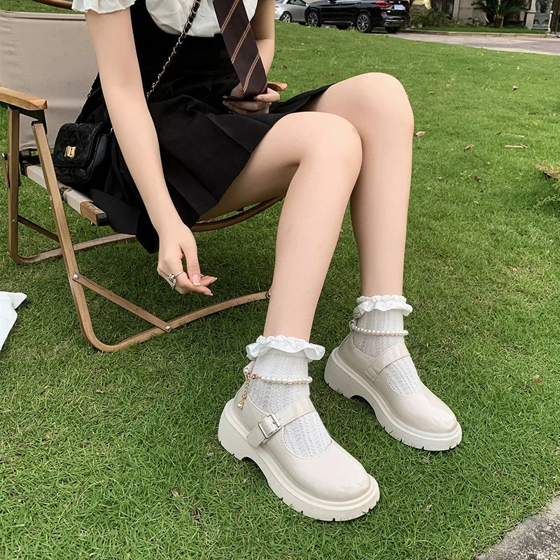 Soft girl Dollcore buckle flats designed for DDLG/ABDL aesthetic looks