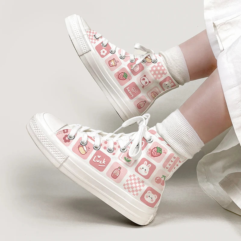 Soft Girl Moodboard Sneakers, perfect for pastelcore, DDLG, and ABDL style