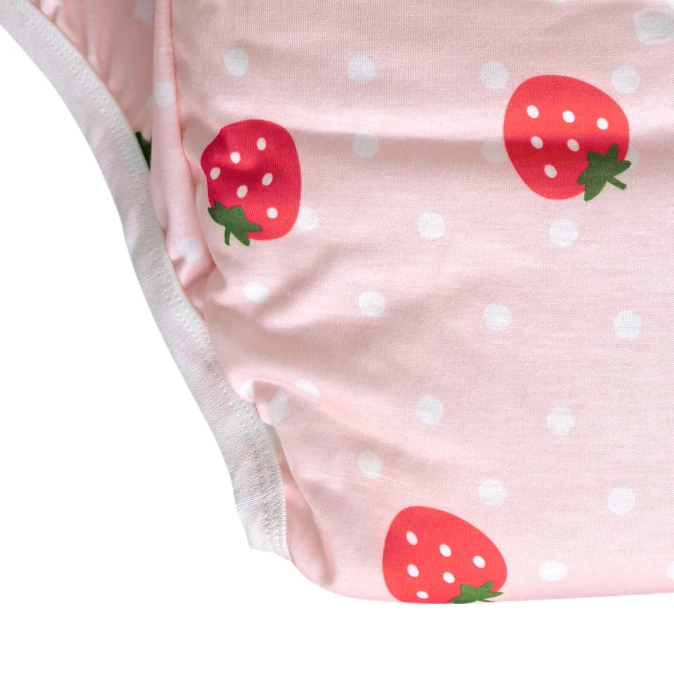 Strawberry pastel training pants for playful adult baby or DDLG/ABDL sessions, soft and comfortable π§Έπ