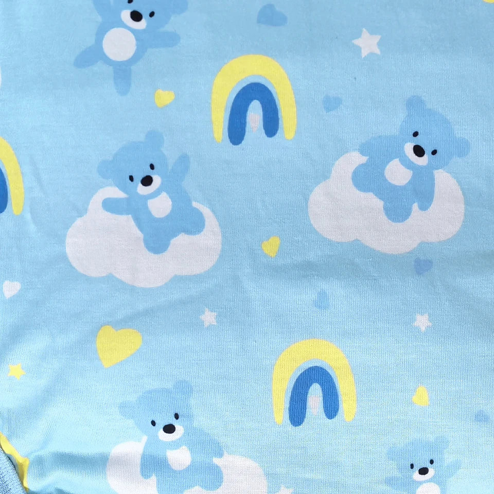 Styled Up in the Clouds Bear Diaper with kawaii accessories, showcasing cozy and dreamy aesthetic