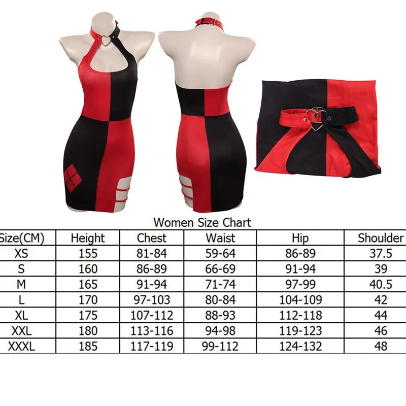 Sweet But Psycho Set Size Chart, kawaii cutecore DDLG/ABDL cosplay outfit measurements