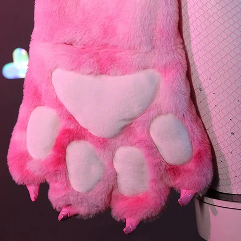 Sweet Purrfection Cosplay Set, cute pink hand paws for ddlg/abdl roleplay, soft and adorable