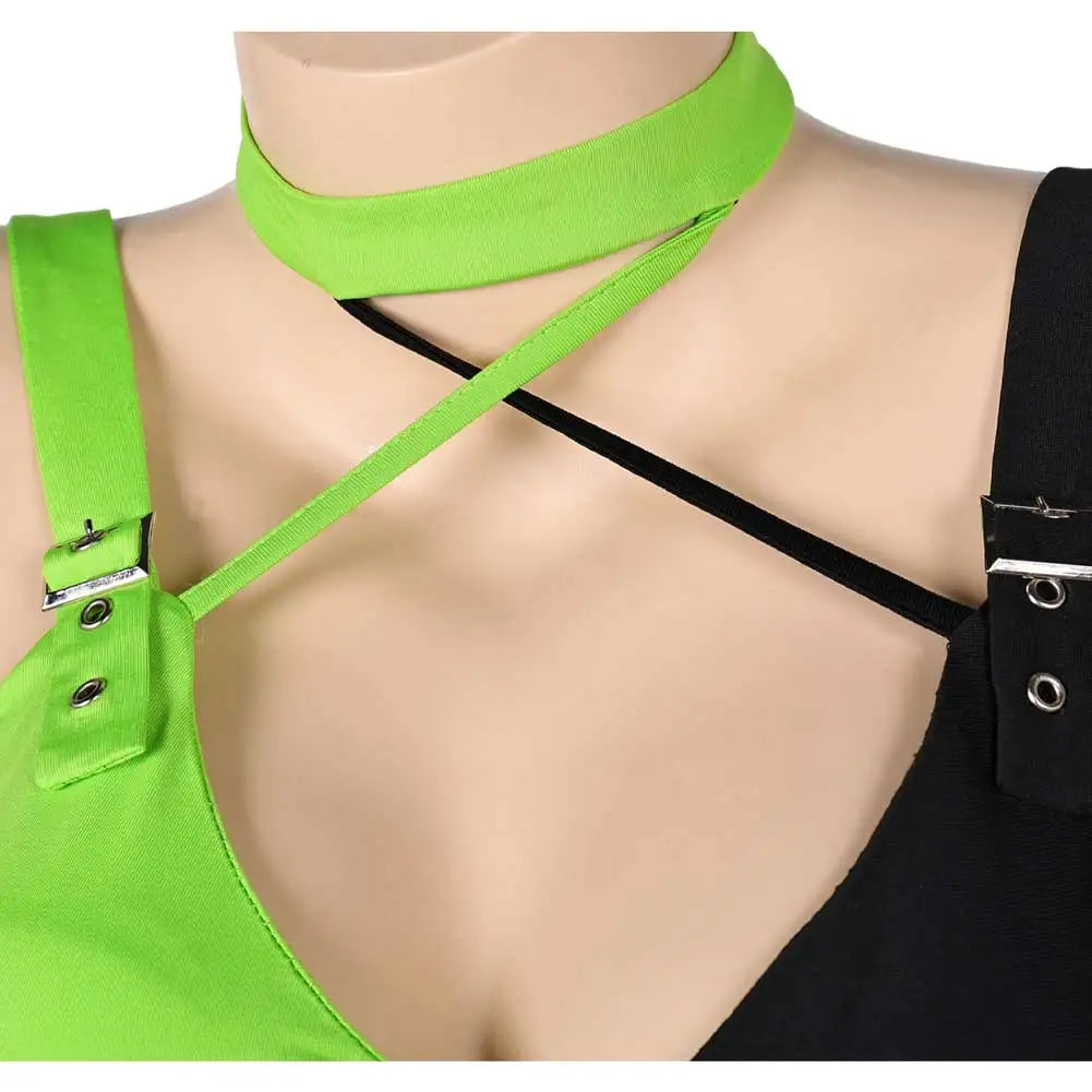 Toxic Glow Baddie Set, fierce DDLG/ABDL cutecore outfit with baddie and villain vibes