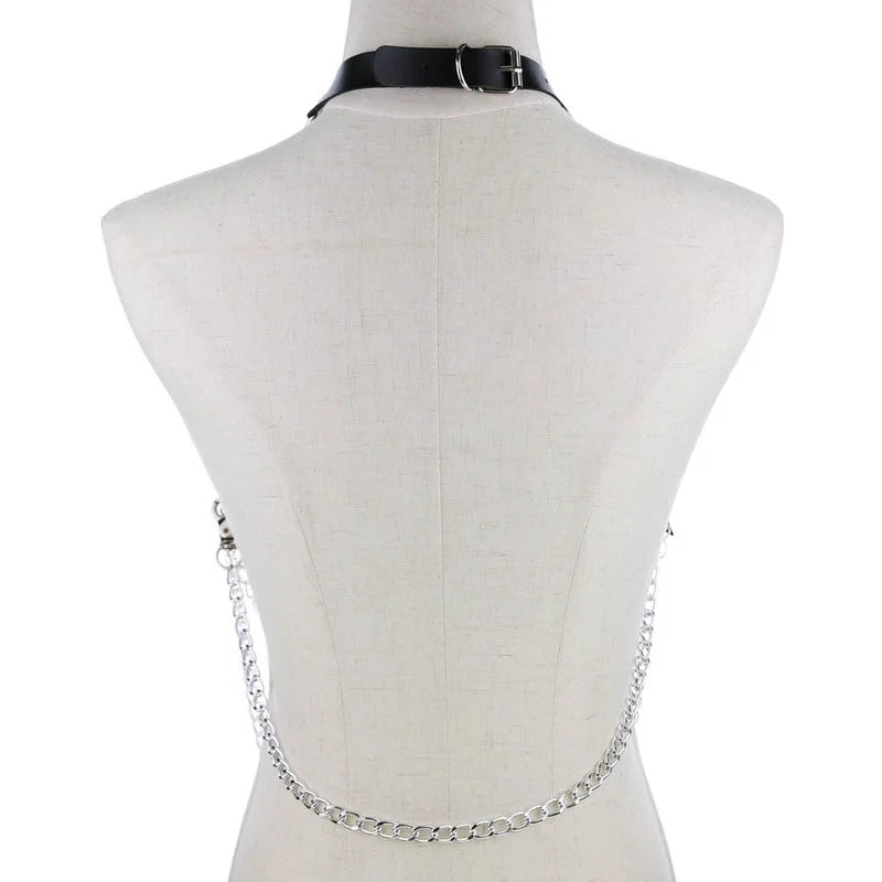 Black Triple O Starship Chain, edgy kawaii cutecore accessory for DDLG and doll play