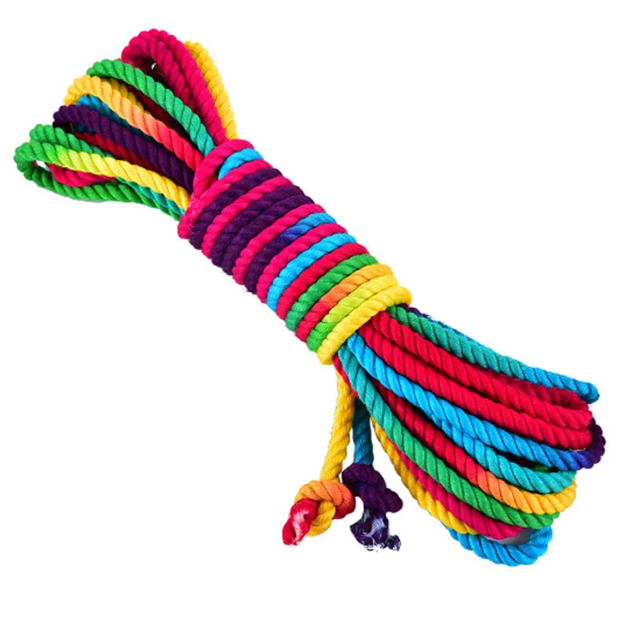 Vibrant Rainbow Rope ddlg, abdl, kawaii cutecore cosplay and lgbtq+ fantasy shibari play rope